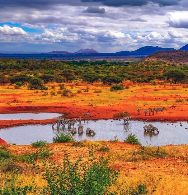 Volcanic landscape Of Tsavo East National Park