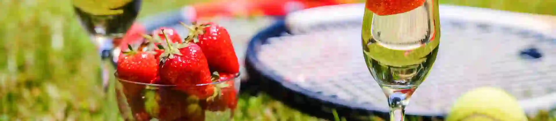 Champagne and strawberries, Wimbledon Tennis