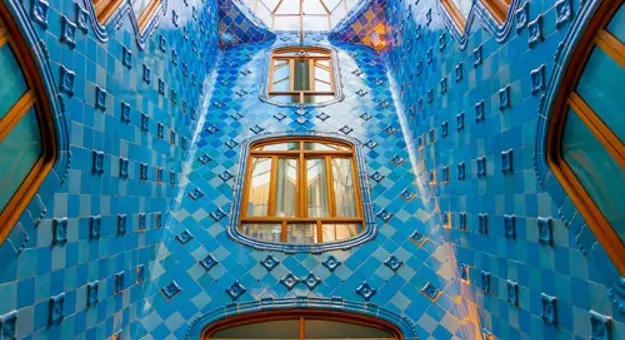 The Interior Of The Famous Casa Battlo Building Designed By Antonio Gaudi In Barcelona Spain