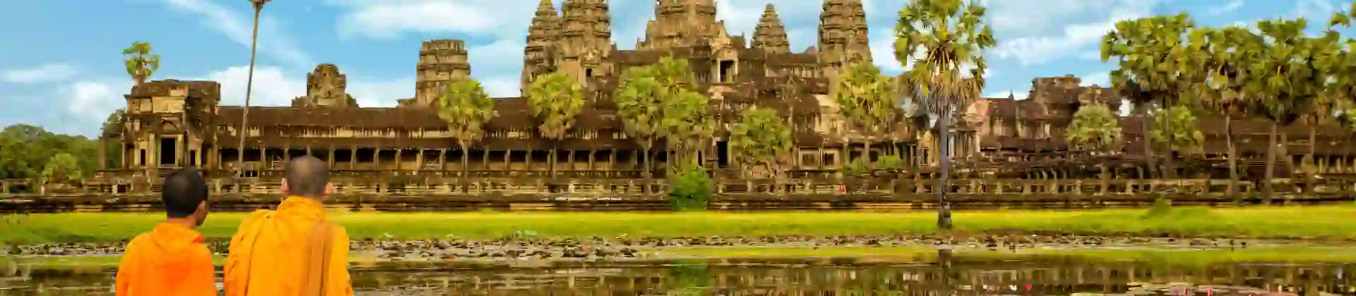 Monks at Angkor Wat, Cambodia