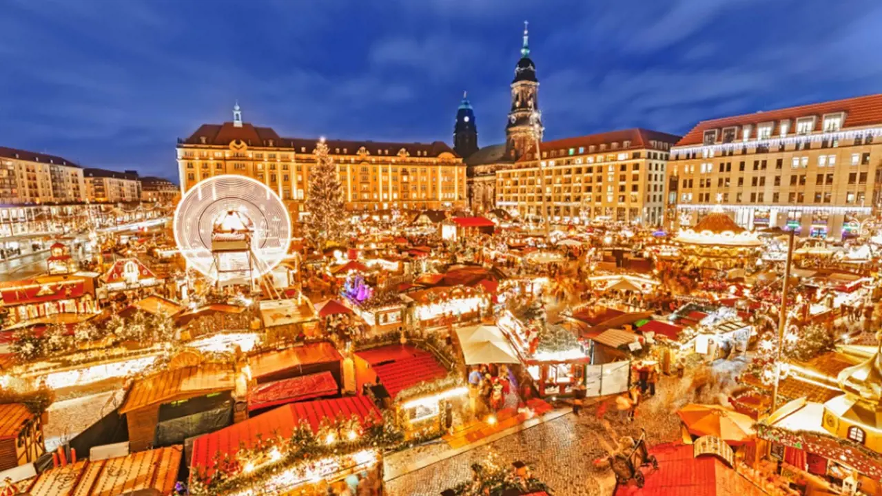 Dresden Christmas Market Stalls 