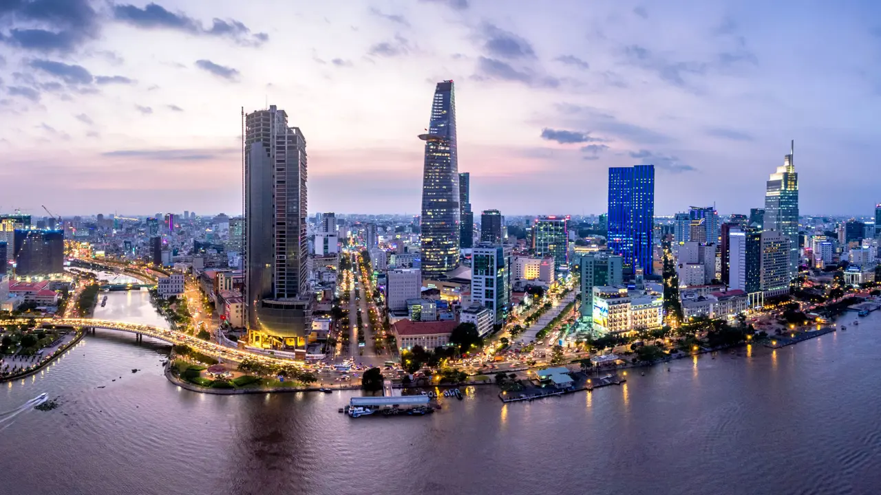 Aerial View of Ho Chi Minh City