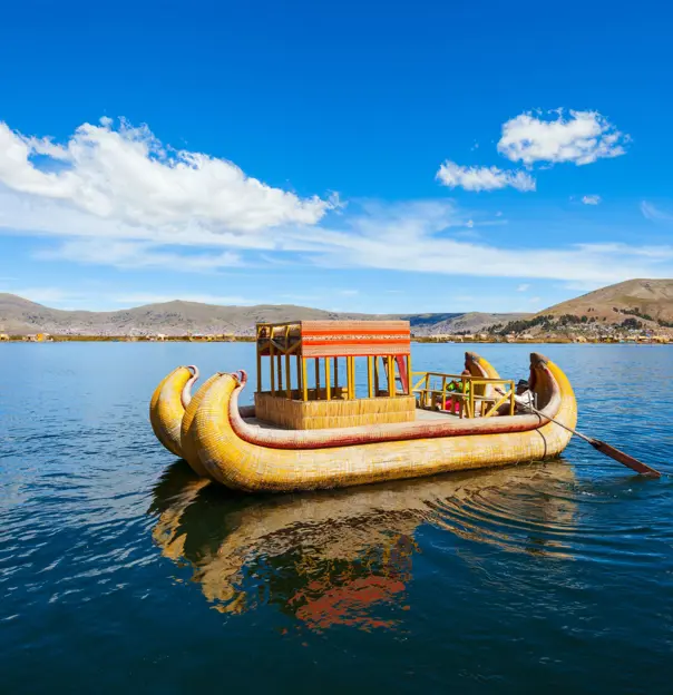 Boat On Lake Titicaca