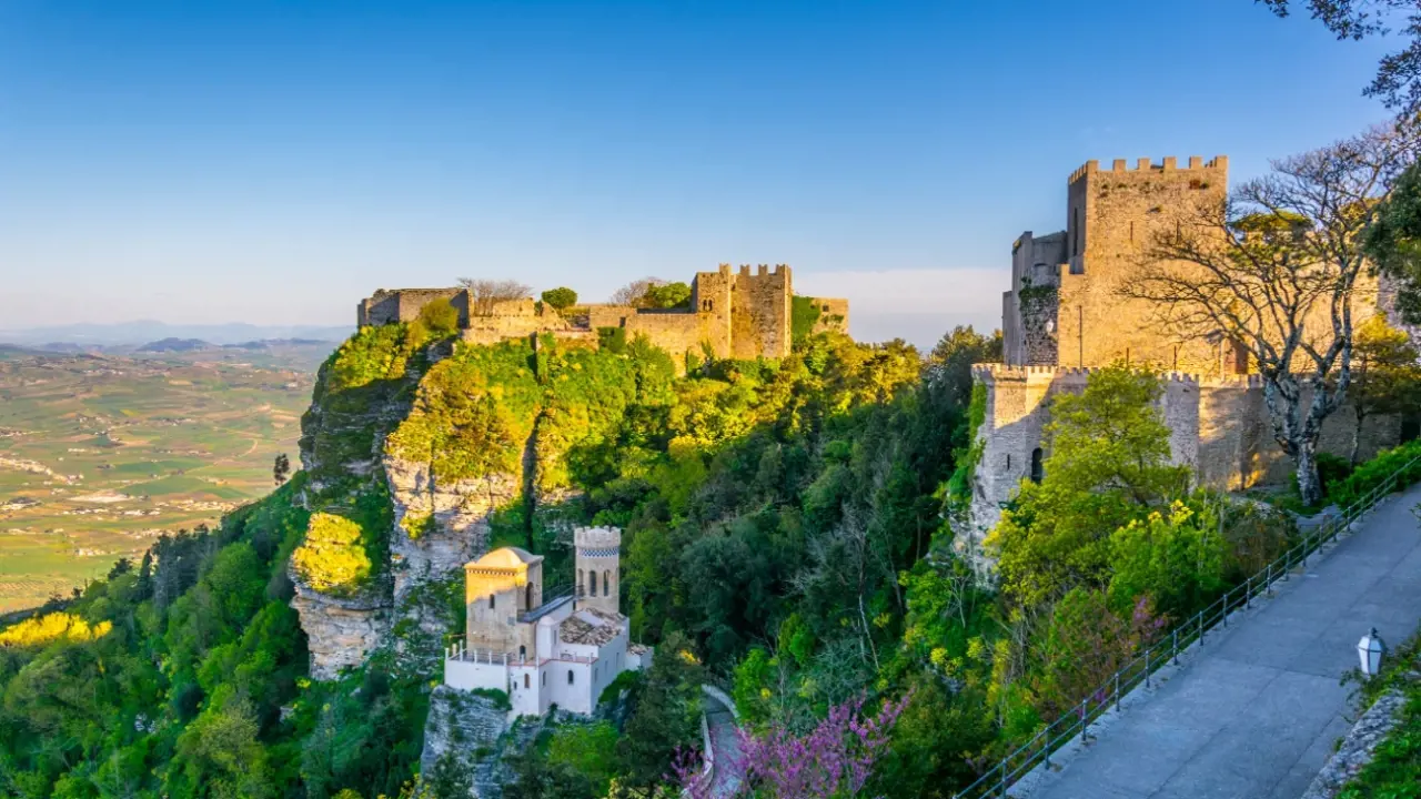 Castello Di Venere In Erice Sicily Italy 