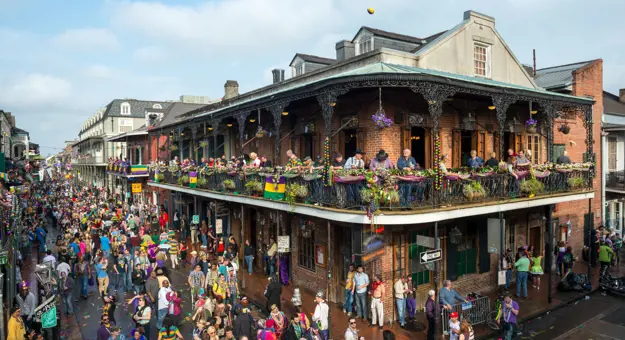  New Orleans, Louisiana, Crowded Street