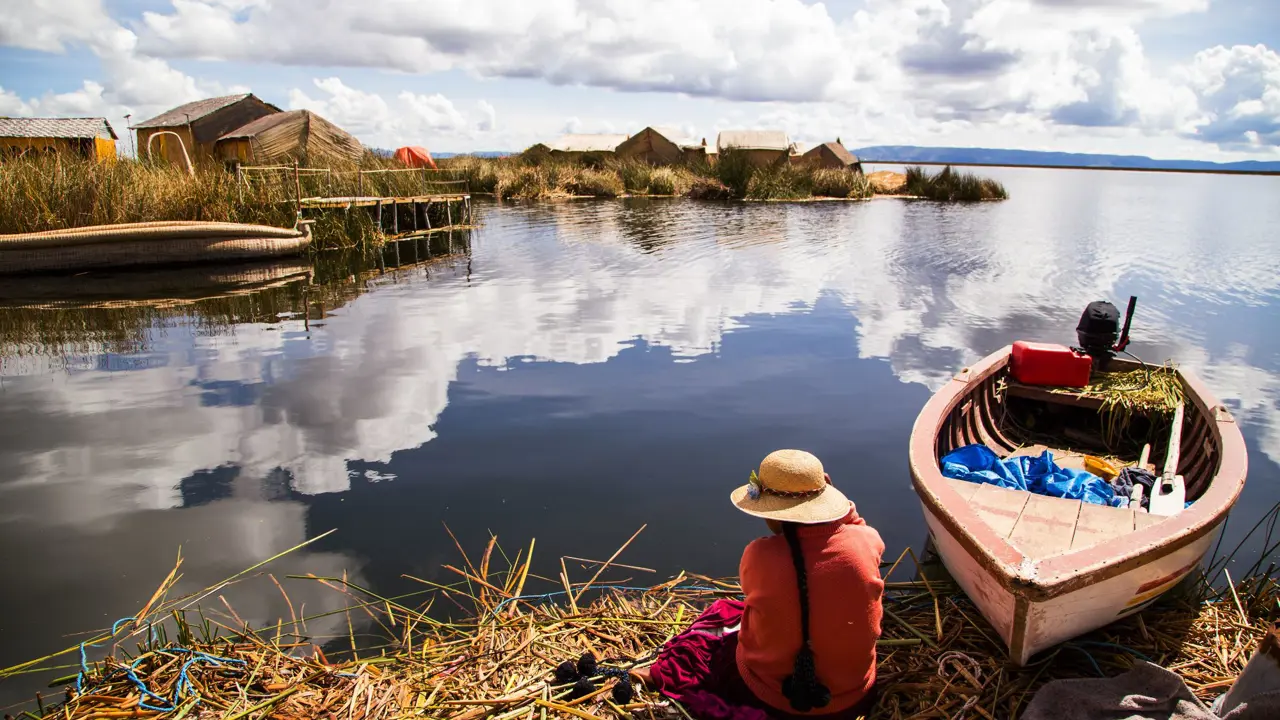 Woman On Lake Titicaca