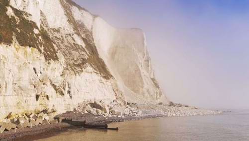 The stunning white cliffs at St. Margarets Bay, where Ian Fleming once lived.