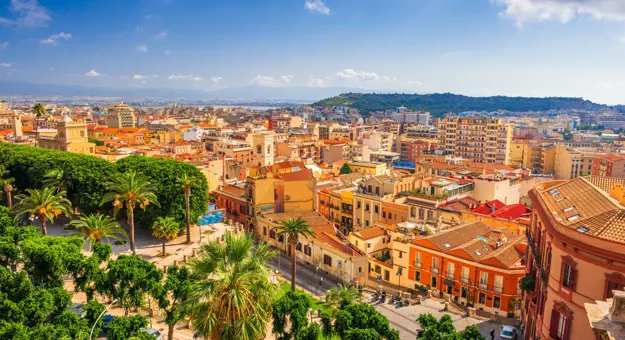 View Overlooking Cagliari Sardinia, Italy