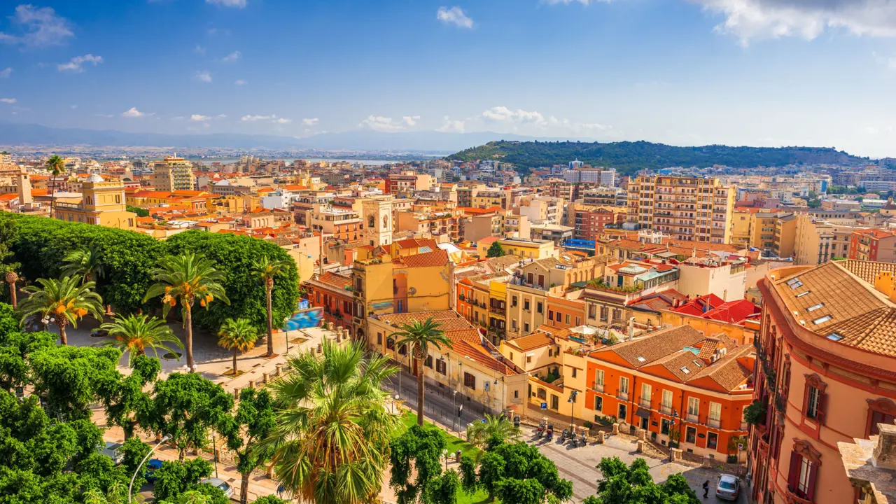 View Overlooking Cagliari Sardinia, Italy