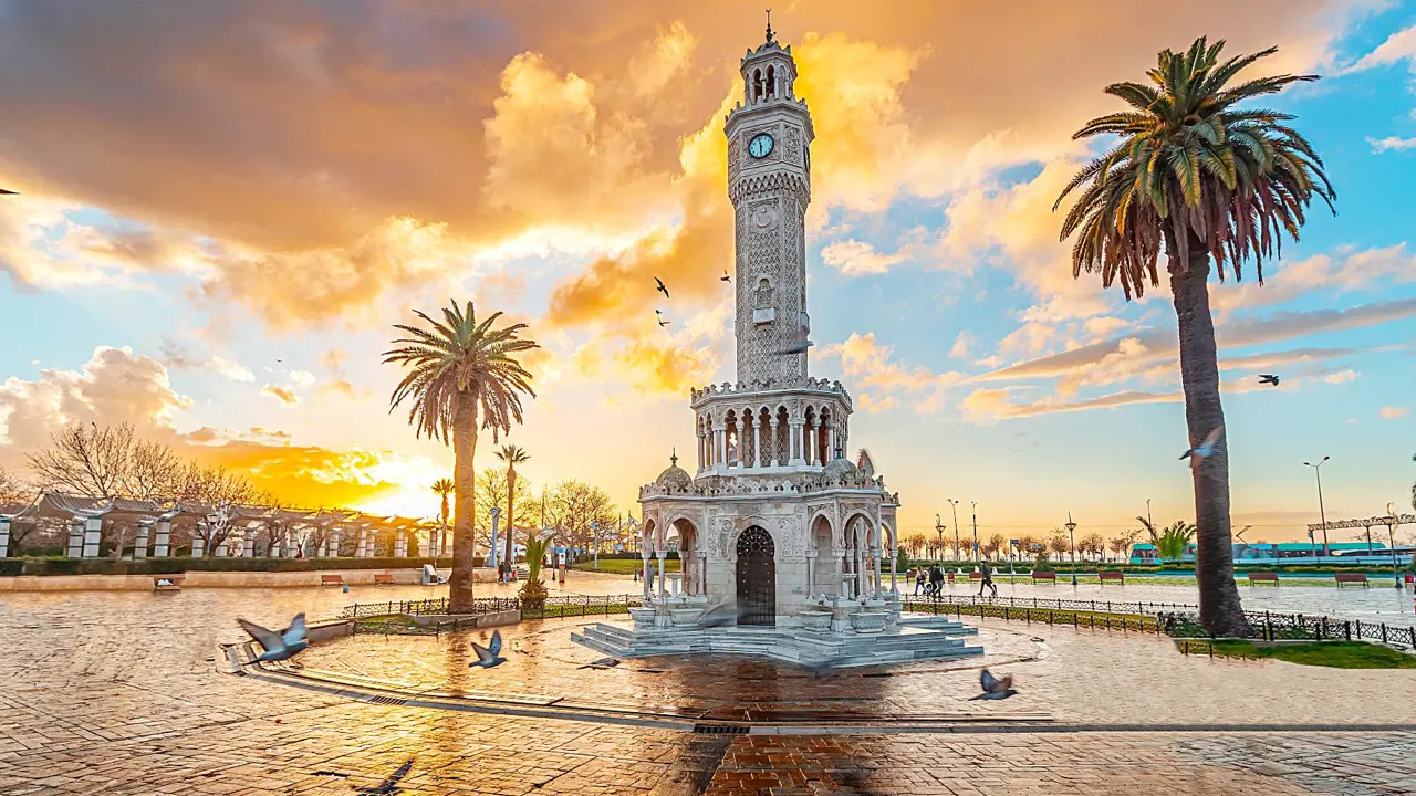 The Clocktower In Izmir's Konak Square, Turkey