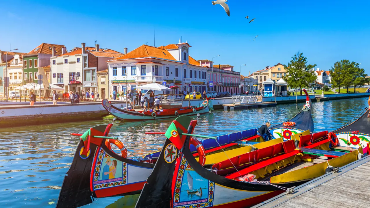 Traditional Coloured Boat, Aveiro, Portugal 