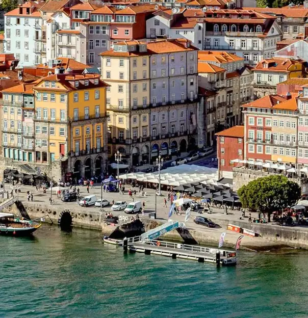 A view of porto city river bank