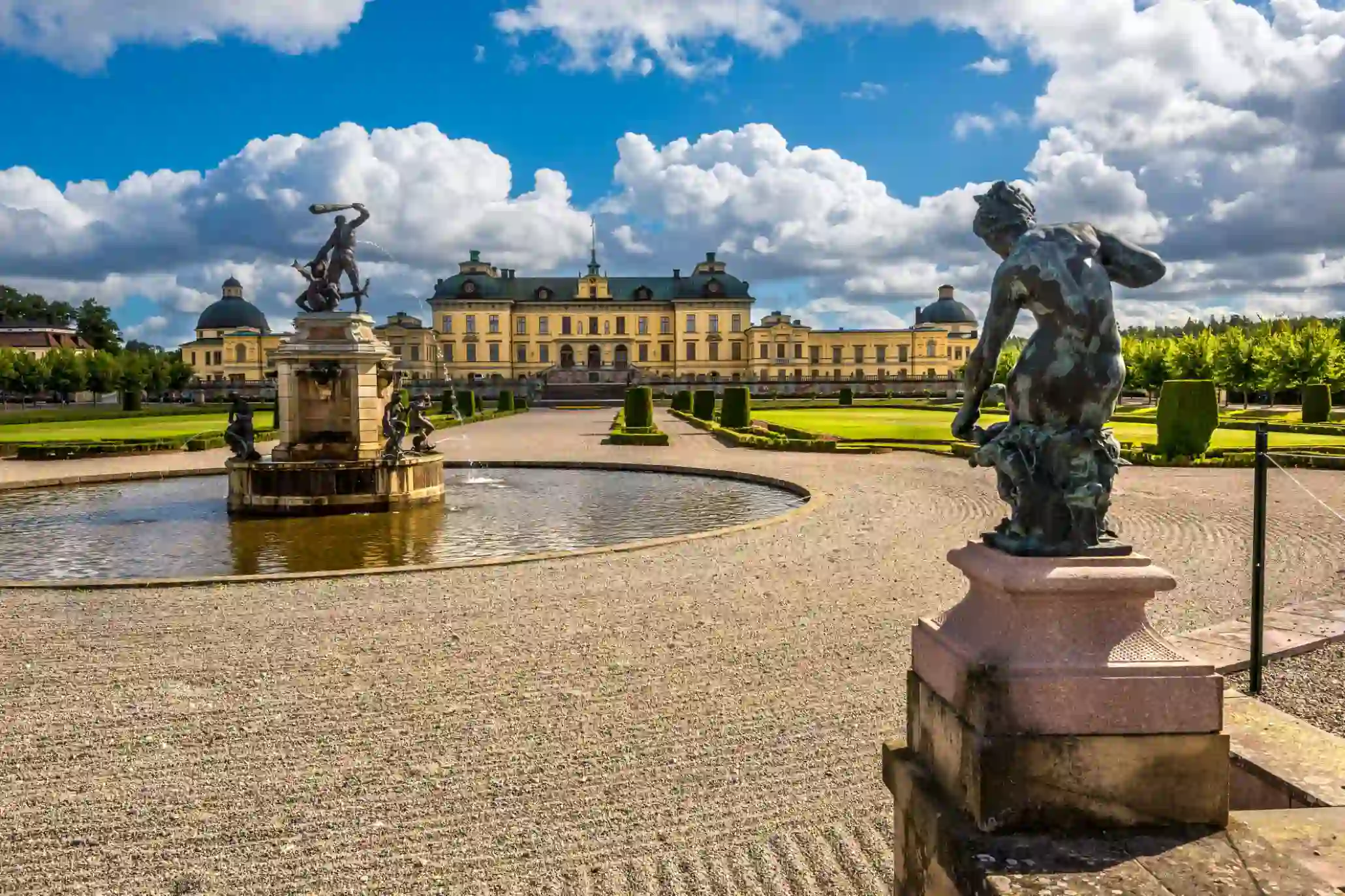 View over Drottningholm palace in Stockholm, Sweden