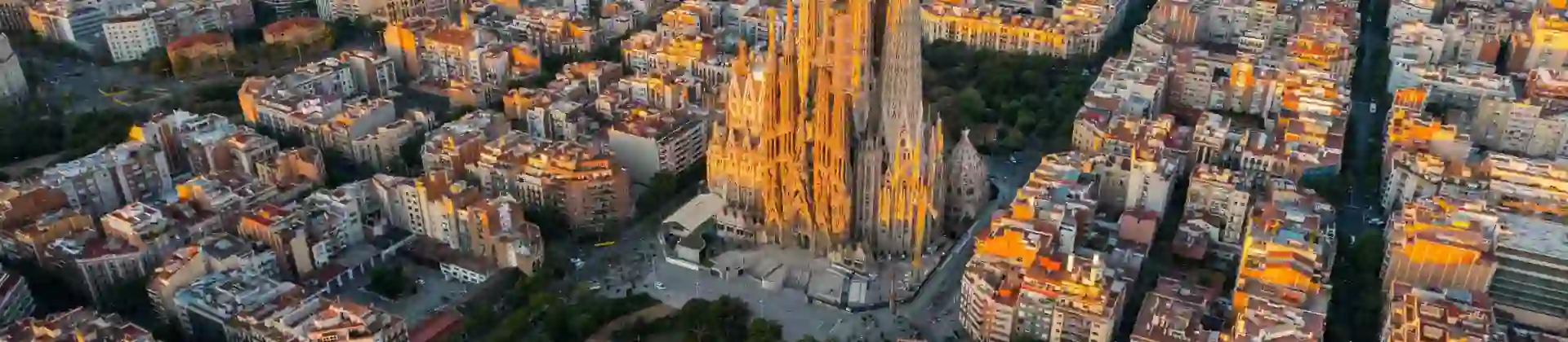 Shutterstock 2163476643 Aerial View Of Barcelona Sagrada Familia Cathedral, Spain