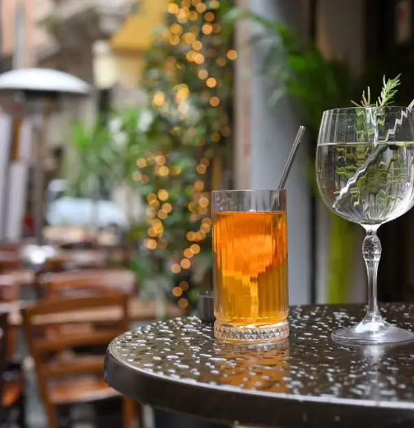 Cocktails And Drinks On Table In Rome