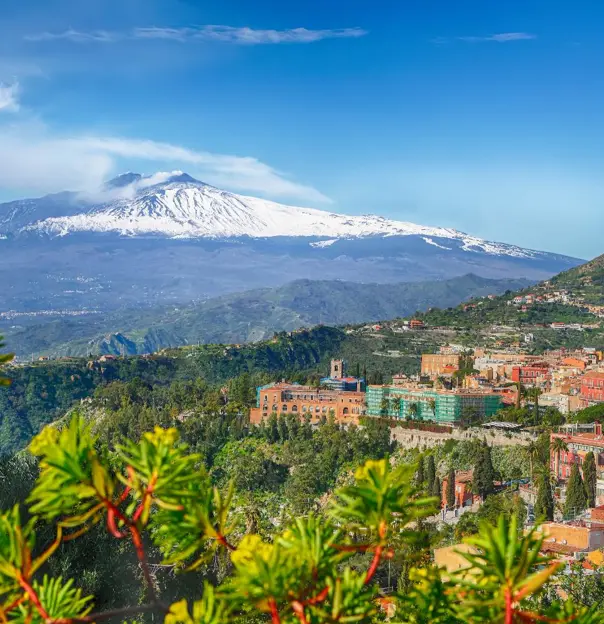 Mount Etna Aerial Shot Italy