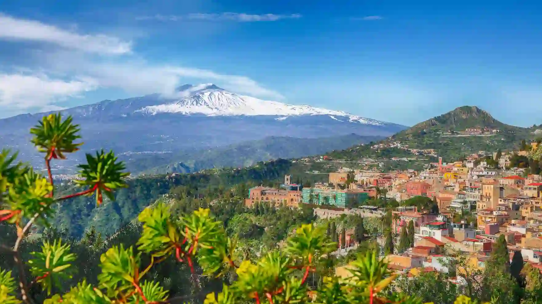 Mount Etna Aerial Shot Italy