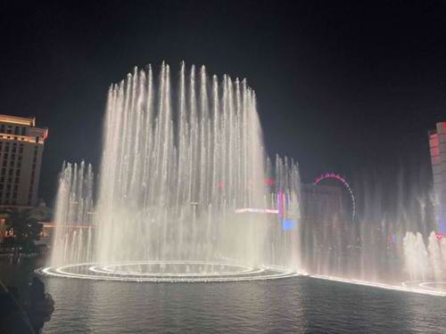 The bright lights of the Bellagio.