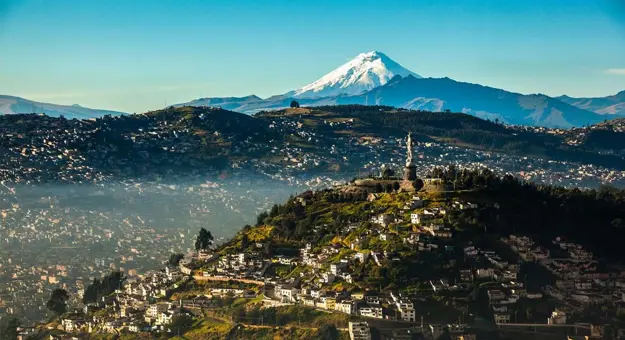 Quito With Cotopaxi Volcano