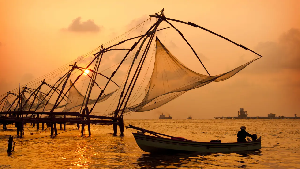 Chinese Fishing Nets Cochin Kochi Kerala India