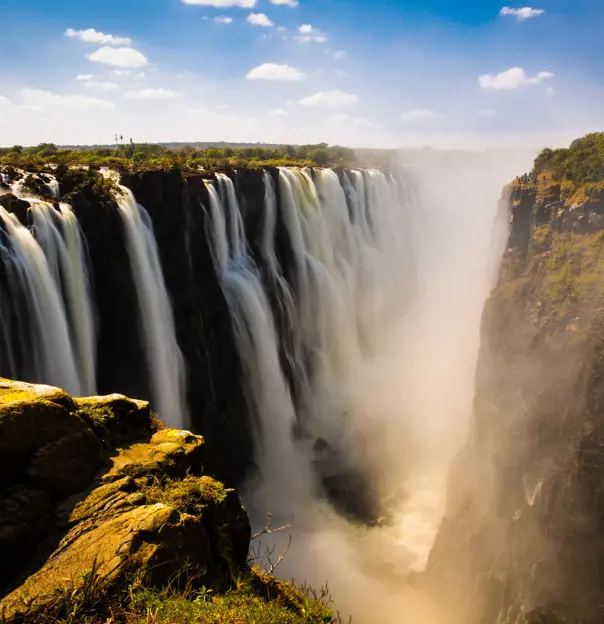 Aerial Shot of Victoria Falls in Zimbabwe