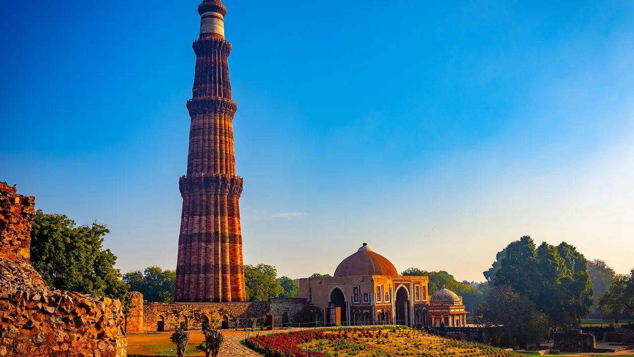 Qutub Minar UNESCO World Heritage Site At New Delhi, India