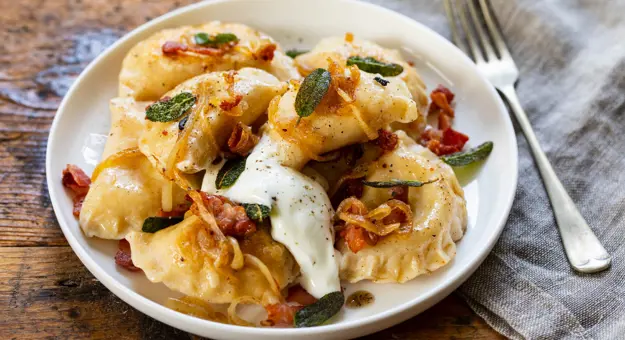 Pierogis, traditional Polish dumplings