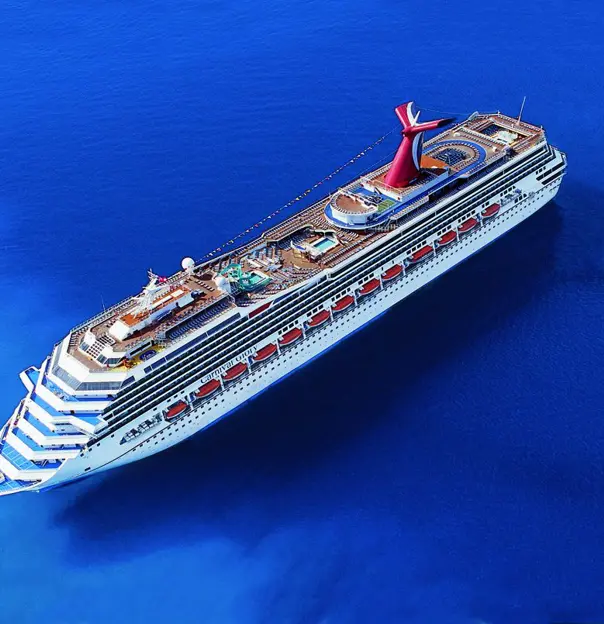 Aerial View of Carnival Glory Cruise Ship