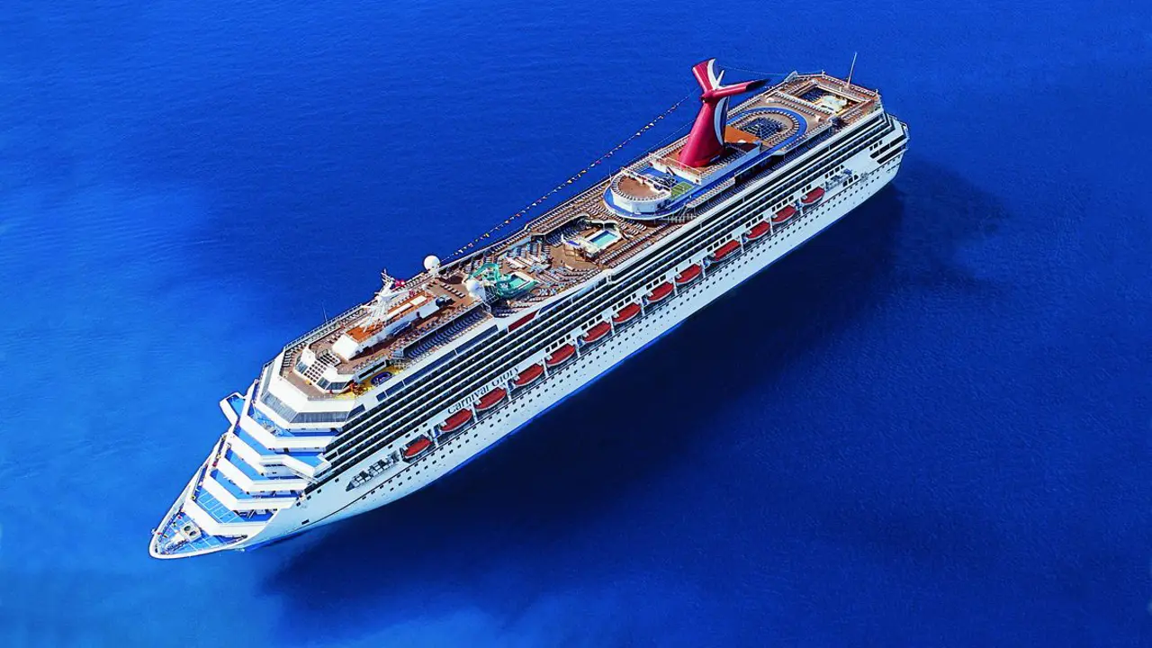 Aerial View of Carnival Glory Cruise Ship