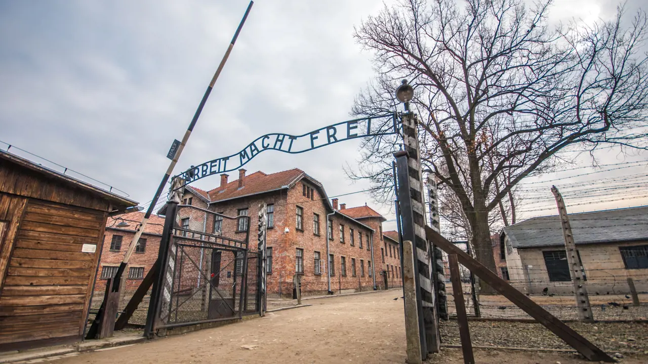 Entrance Gate To Auschwitz Poland