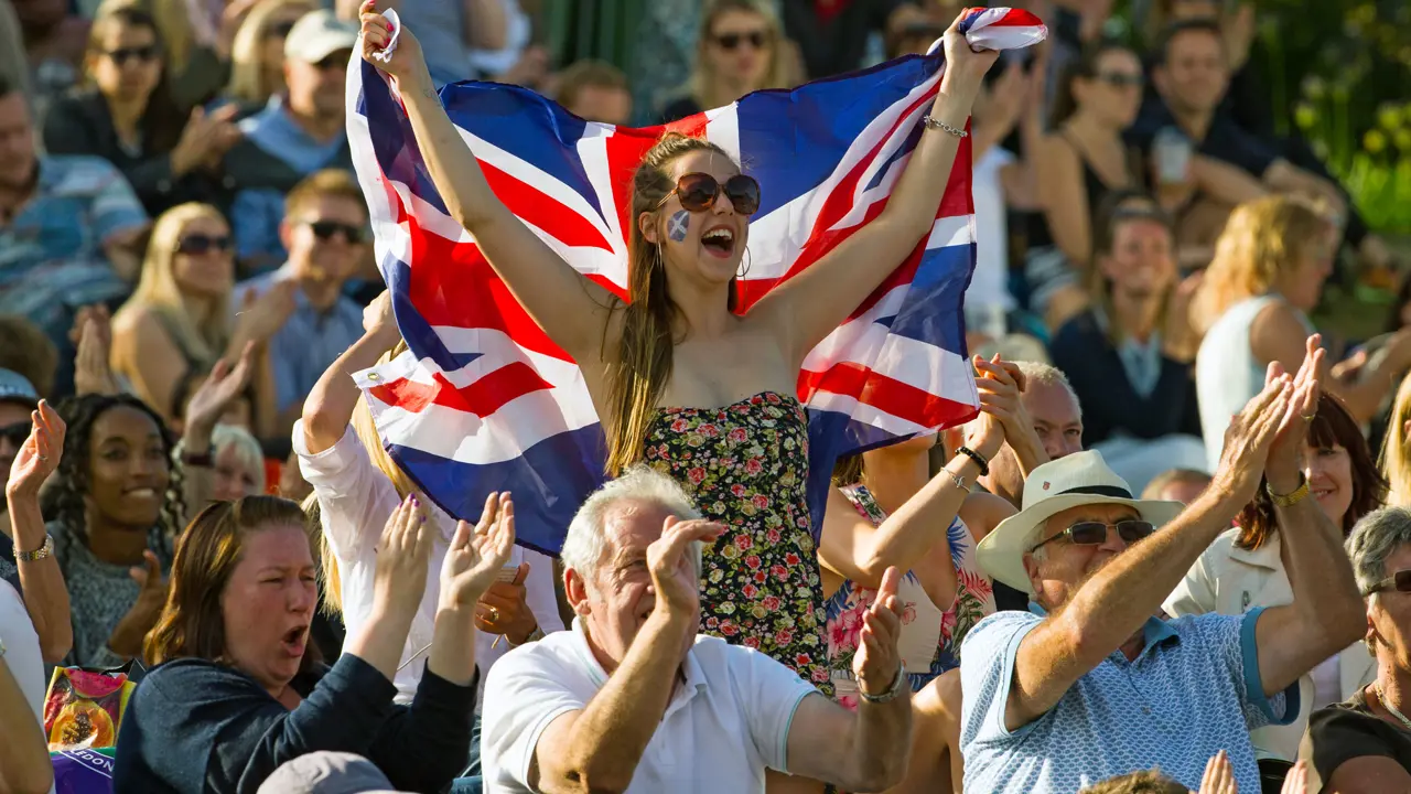 Fans at Wimbledon Tennis Championships