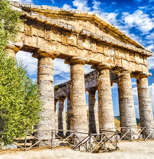 Ancient Greek doric temple in Segesta, Italy