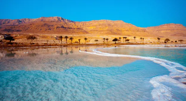 The Dead Sea coast, Jordan