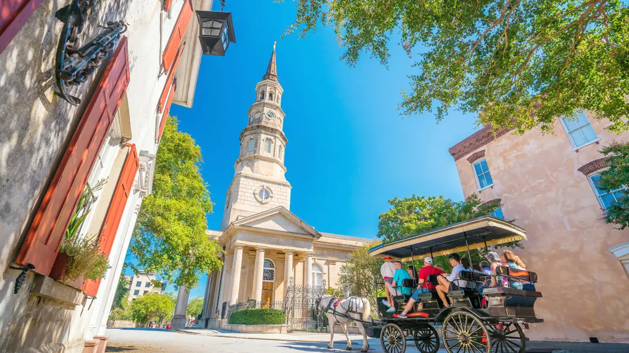 Sh 621535943 Historical Downtown Area Of Charleston, South Carolina, USA