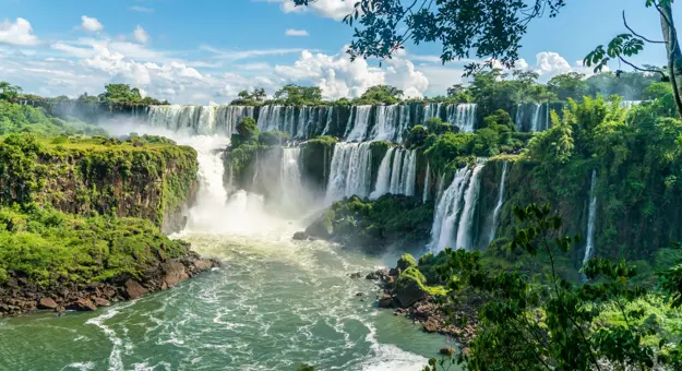 Iguazu Falls Seen From The Argentinian National Park