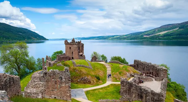 View of Urquhart Castle And Loch Ness