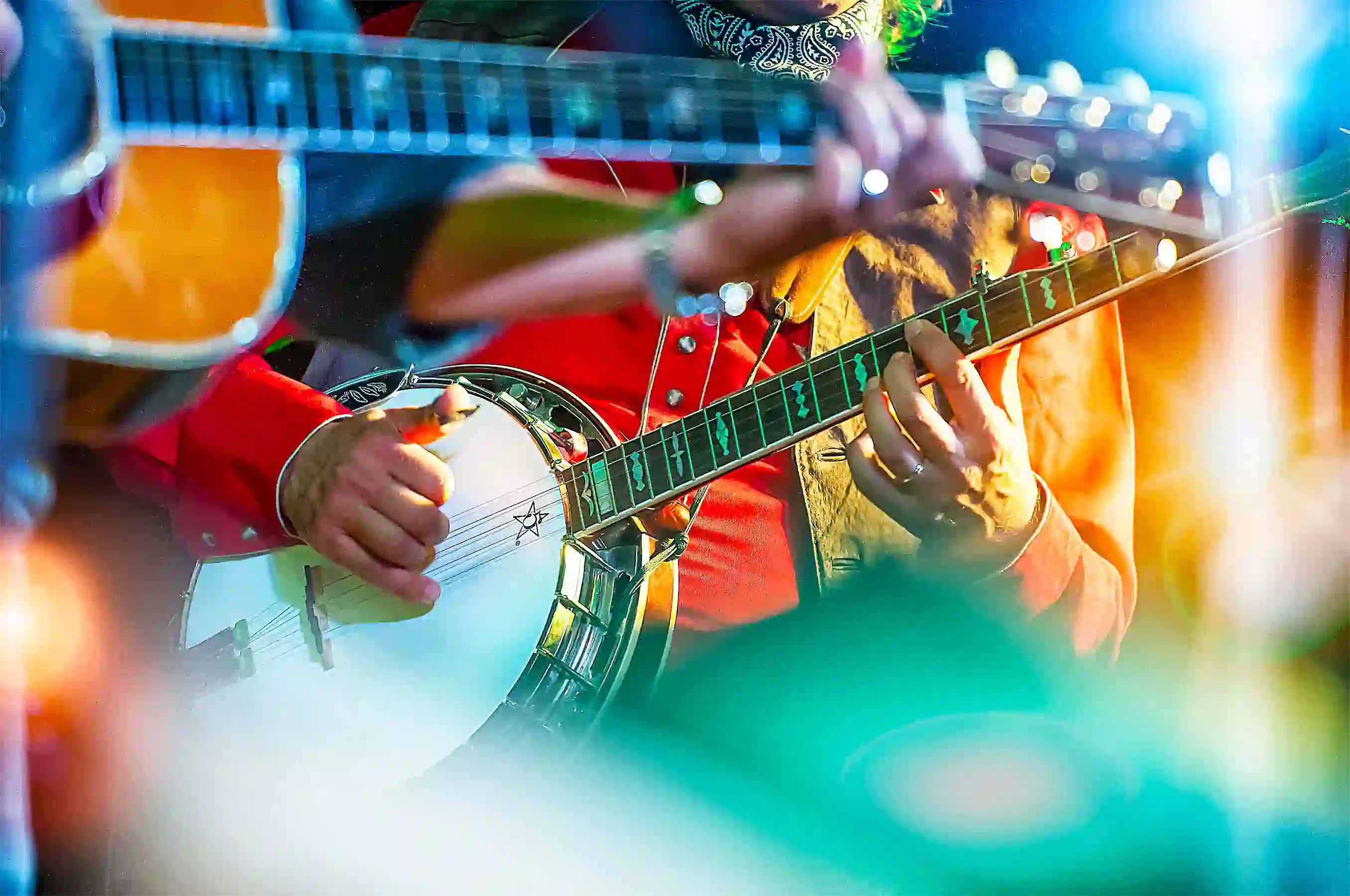 Sh 408326476 Banjo Player In Band