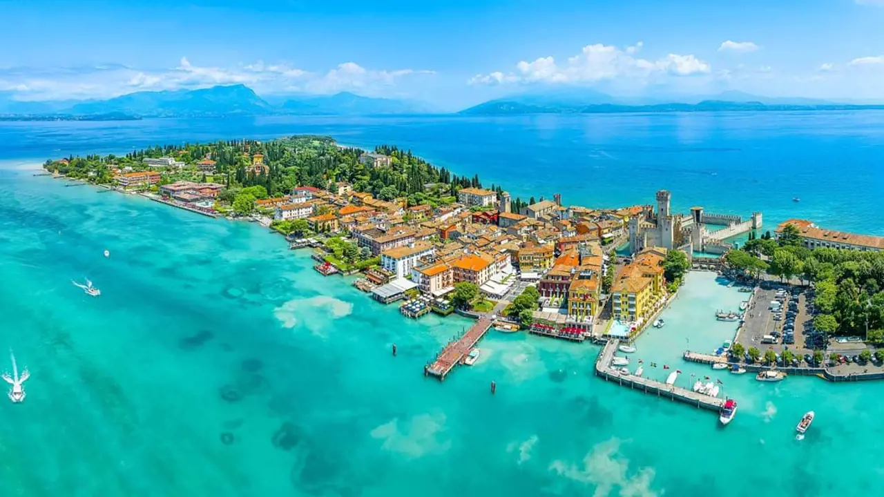 Sirmione Town Garda Lake Italy