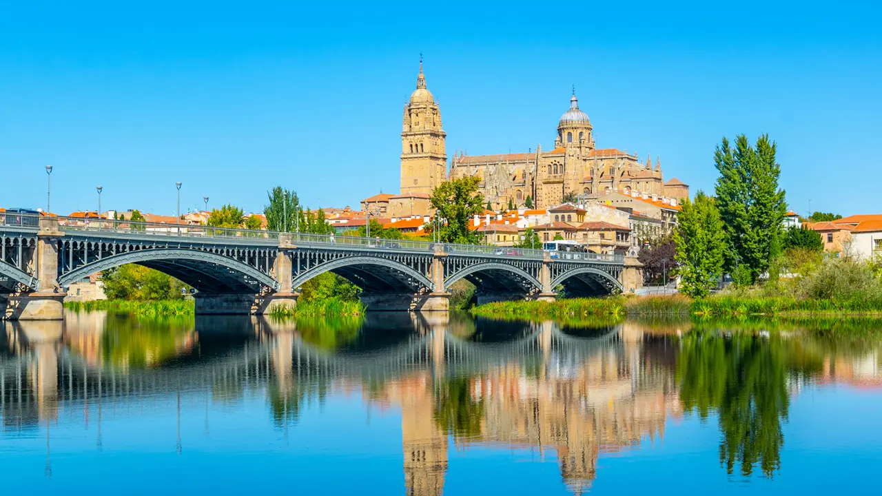  Salamanca Cathedral On River Tormes