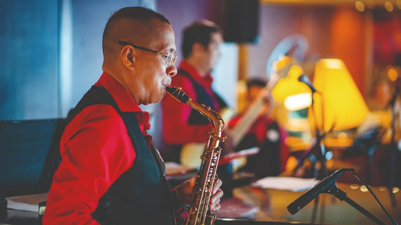 Saxophone Player In The Oceans Bar On Bolette