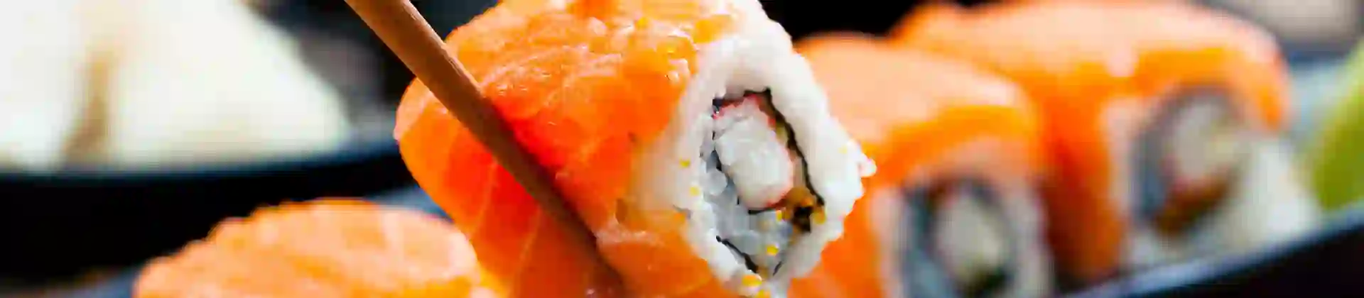 Salmon Sushi Rolls, Japanese Food