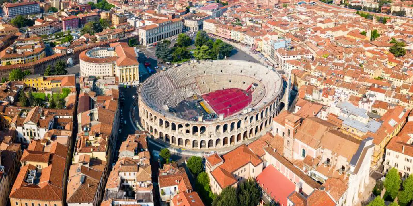 Ariel shot of The Verona Arena