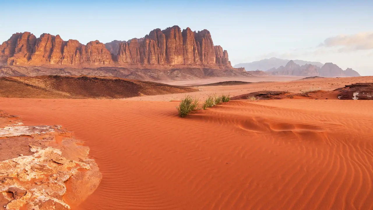 Wadi Rum Desert landscape in Jordan