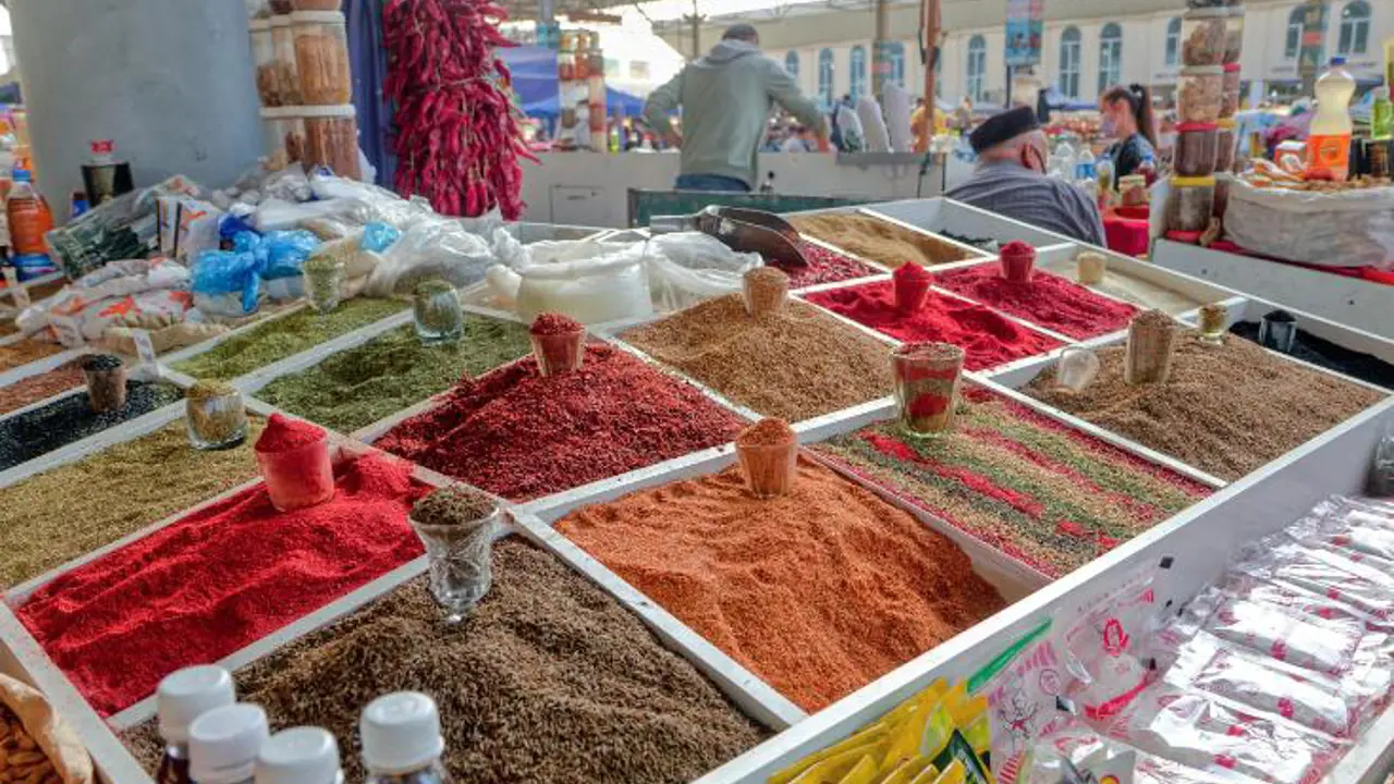 Spices Uzbekistan In The Market