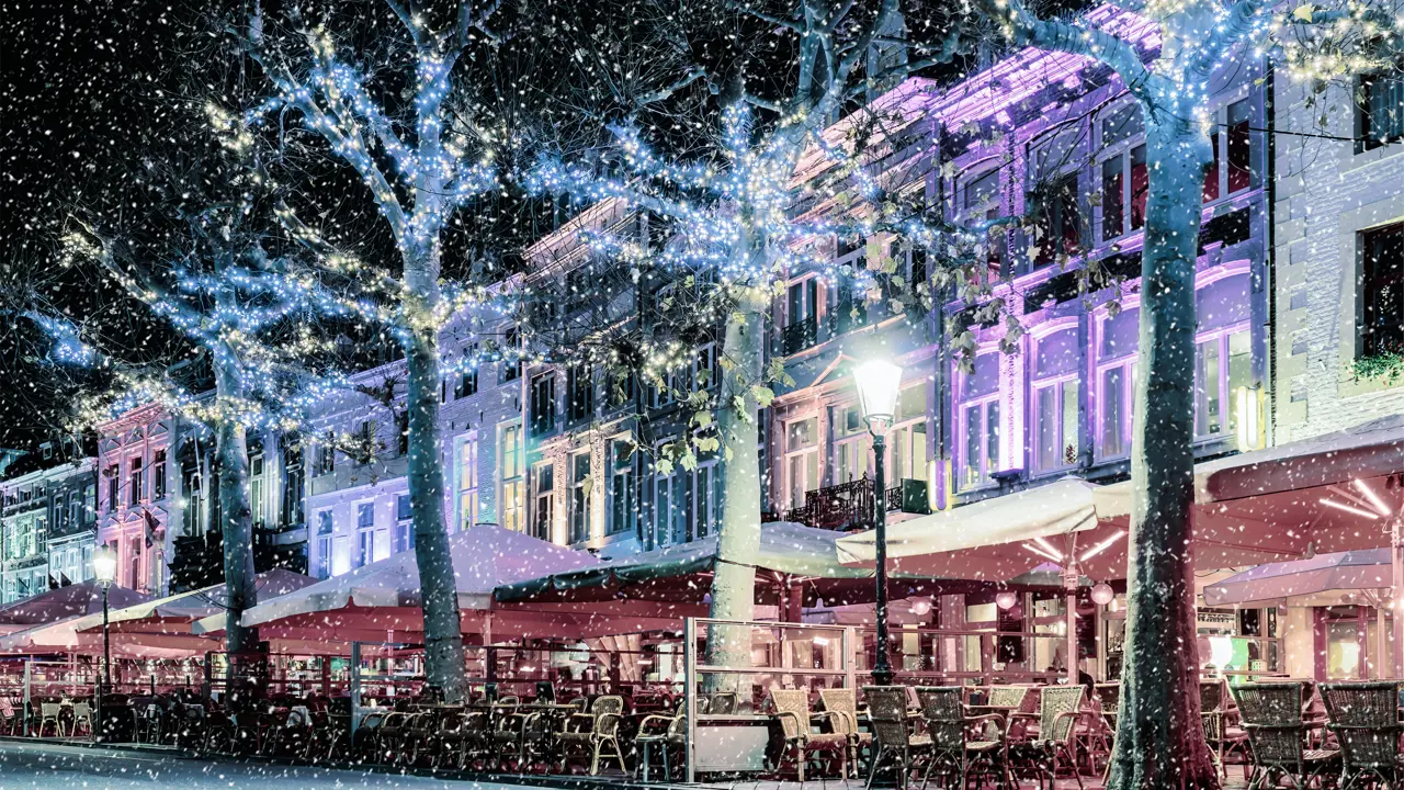 Christmas Lights On The Vrijthof Square Maastricht 