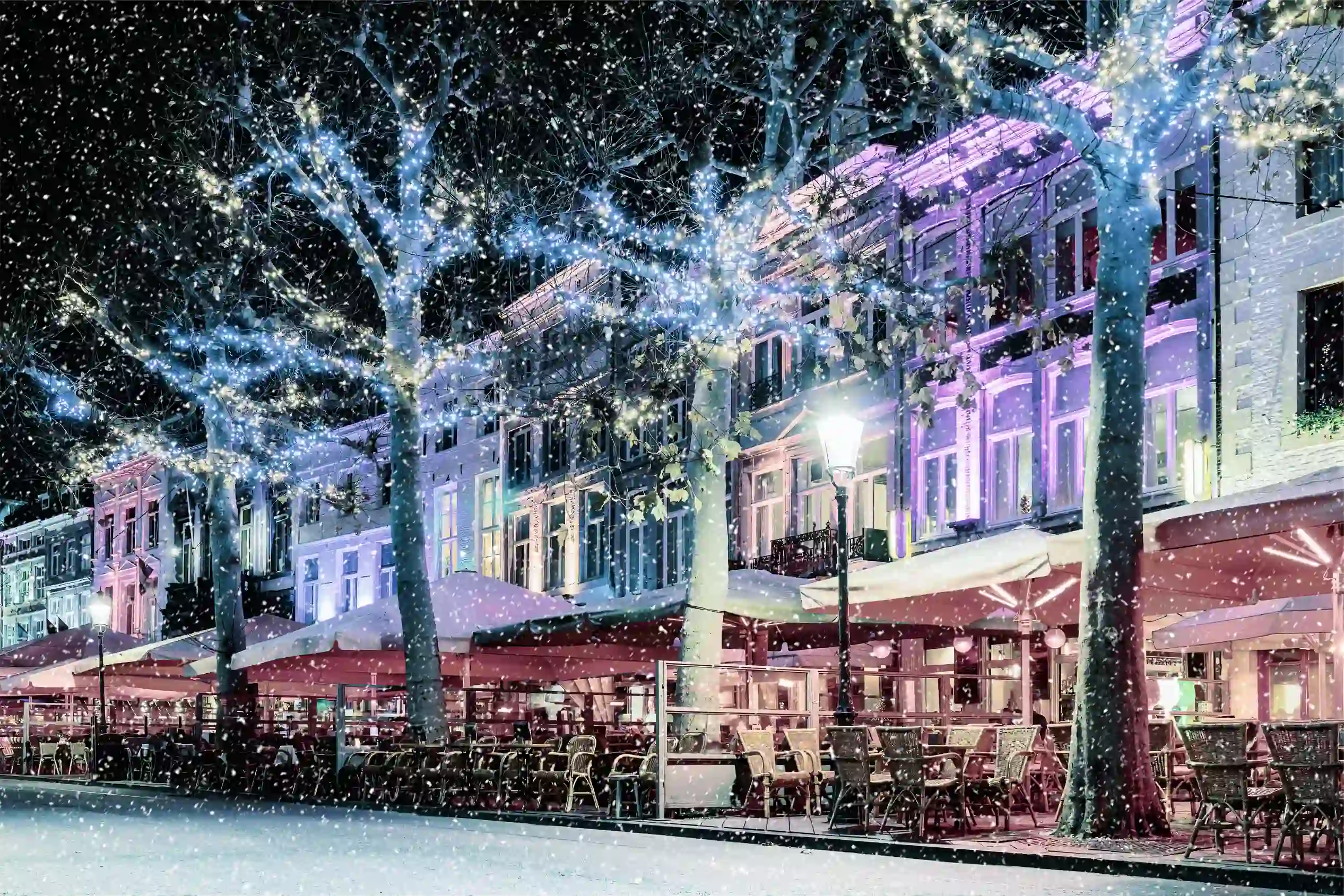 Christmas Lights On The Vrijthof Square Maastricht 