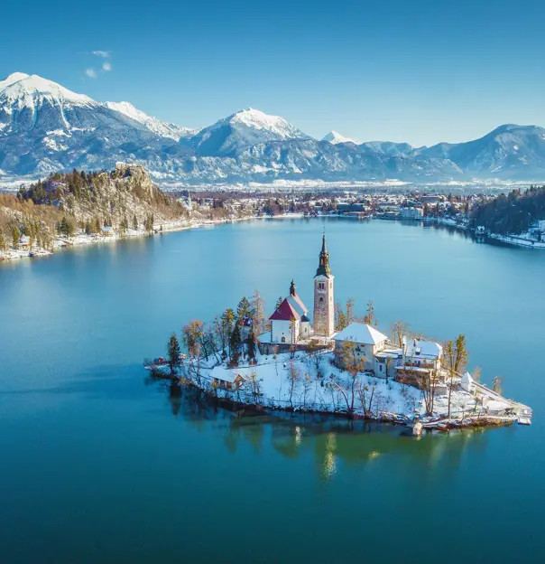 Lake Bled At Winter