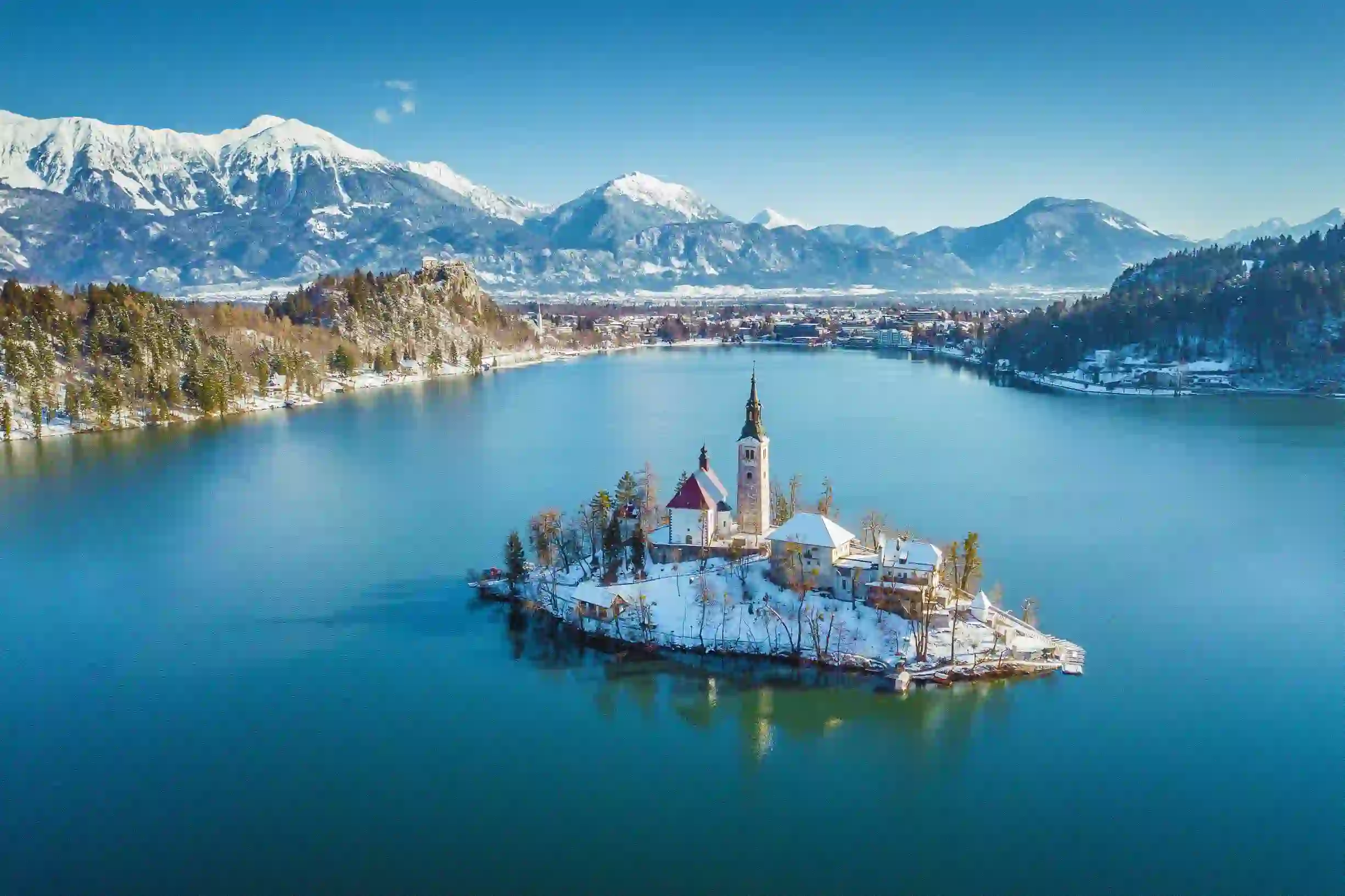 Lake Bled At Winter