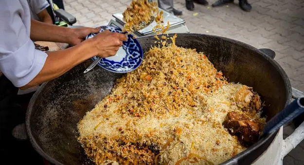 Sh 1183973746 Traditional Street Plov From Tashkent Uzbekistan